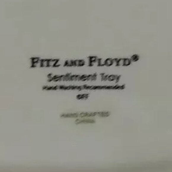 Fitz and Floyd Sentiment Tray Be Merry Holiday/Christmas 11" - Picture 4 of 4